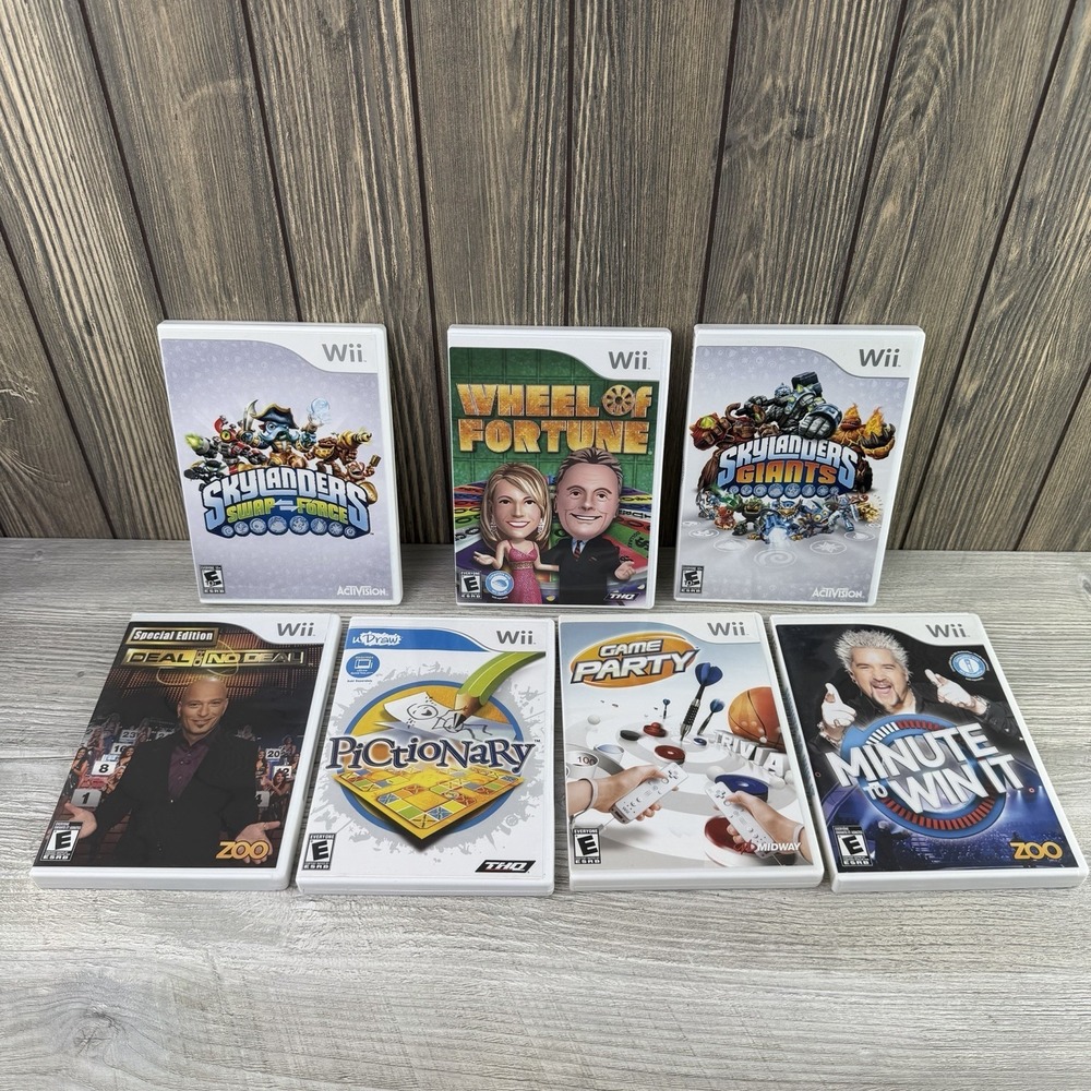 Nintendo Wii Game Lot – Party, Racing & Adventure Bundle 7 Games, Tested & Clean